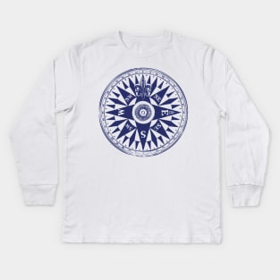 Nautical Compass | Vintage Compass | Kids Long Sleeve T-Shirt